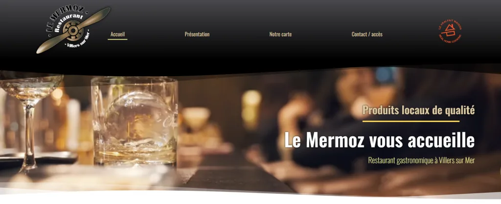 Site du restaurant Le Mermoz à Villers-sur-Mer